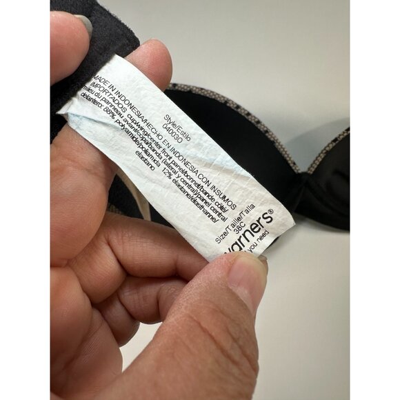 Warner’s Women’s Bra Set 38C Beige & Black Adjustable Strap Everyday Used - Picture 7 of 10